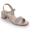 Rose Gold Mid Heel Open Sandals N21340 - Image 2
