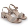 Rose Gold Mid Heel Open Sandals N21340 - Image 3