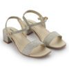Champagne Mid Heel Open Sandals N21340 - Image 3