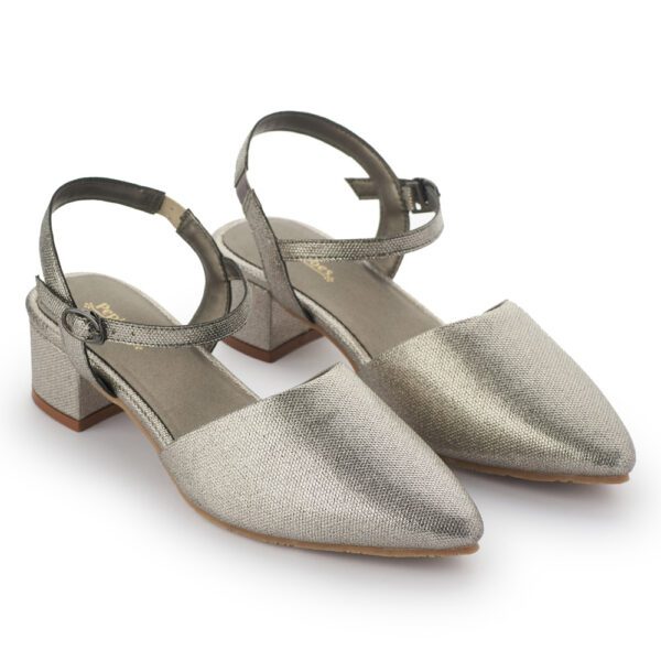 Gun Metal Mid Heel Sandals N21339 - Image 3
