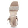 Rose Gold Mid Heel Open Sandals N21340 - Image 5