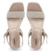 Rose Gold Mid Heel Open Sandals N21340 - Image 6
