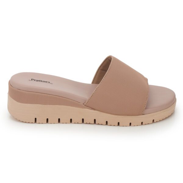 Peach Comfort Slip on Wedges P24375
