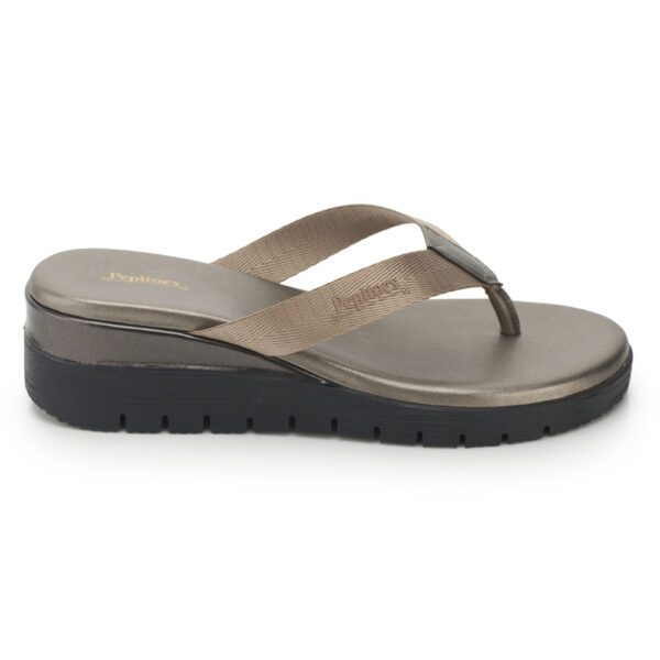 Gun Metal Comfort Slip on Wedges P24373