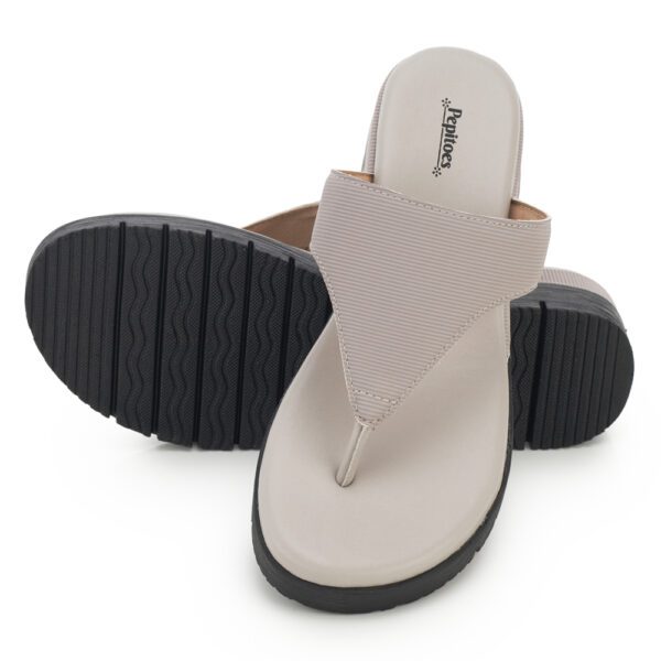 Grey Comfort Slip on Wedges P24370 - Image 4
