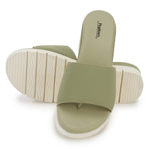 Olive Comfort Slip on Wedges P24375 - Image 4