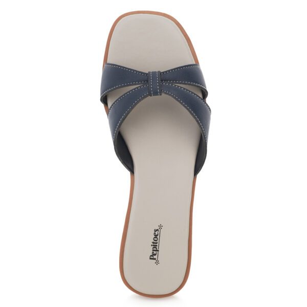 Navy Comfort Slip on Flats P24366 - Image 5