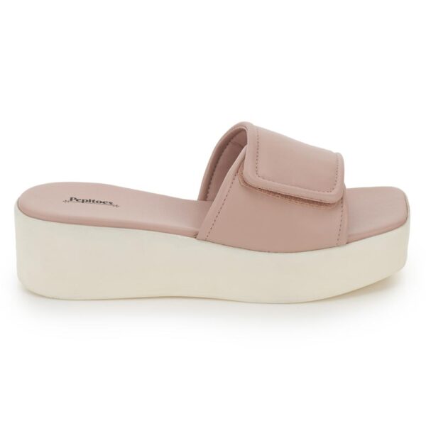 Peach Comfort Slip on Wedges P24376