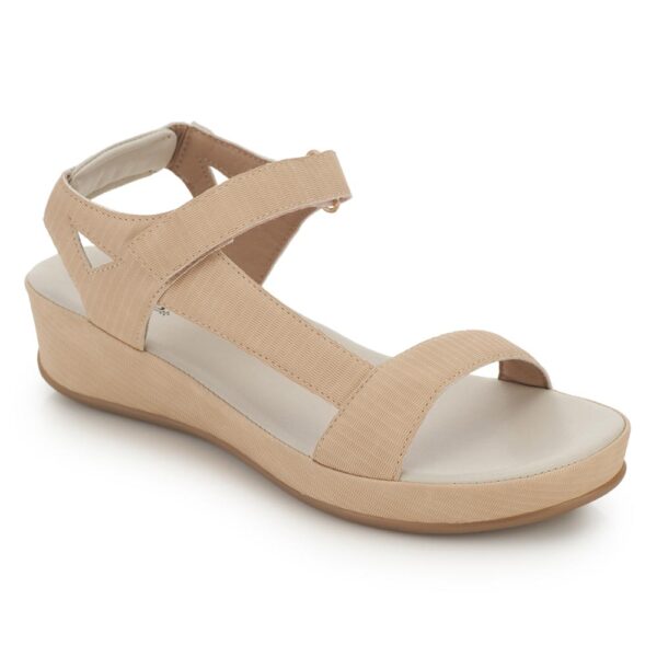 Beige Comfort Slip on Wedges N21311 - Image 2