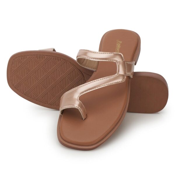 Rose Gold Comfort Slip on Flats P24364 - Image 4