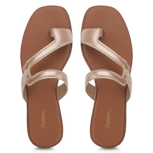 Rose Gold Comfort Slip on Flats P24364 - Image 6