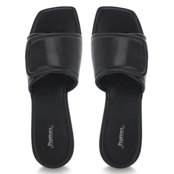 Black Comfort Slip on Wedges P24376 - Image 6