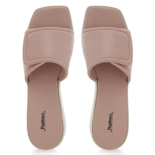 Peach Comfort Slip on Wedges P24376 - Image 6