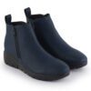 Navy Comfort Slip on Ankle Boots N21250 - Image 2