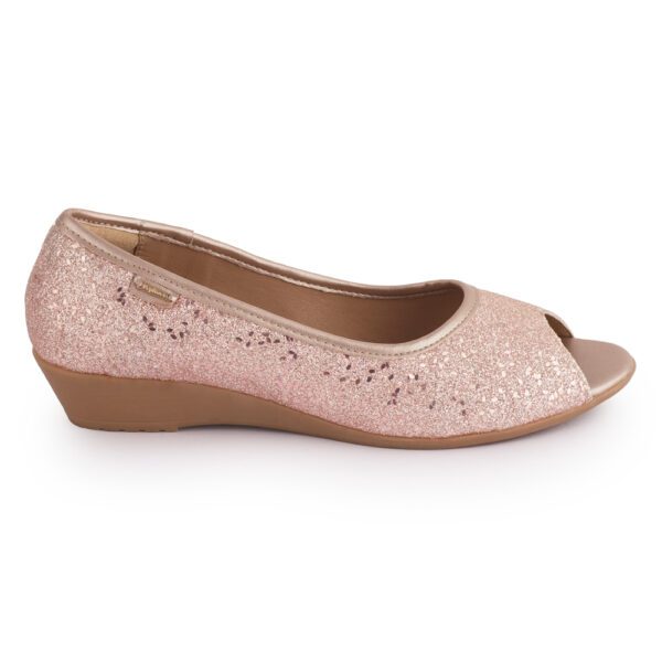 Rose Gold Shimmer Comfort Slip on Bellies P24415