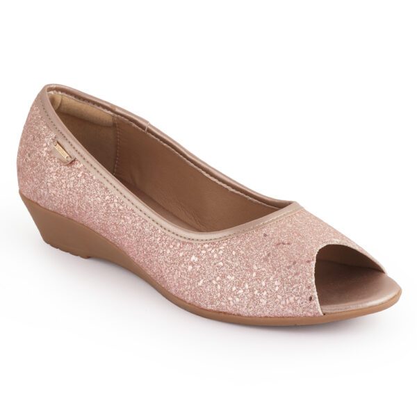 Rose Gold Shimmer Comfort Slip on Bellies P24415 - Image 2