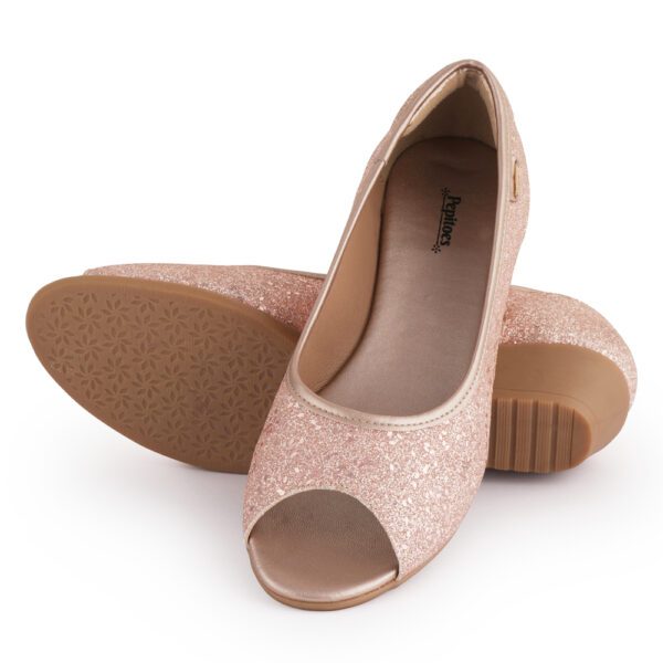 Rose Gold Shimmer Comfort Slip on Bellies P24415 - Image 3