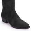 Black Comfort Slip on Tall Boots P24425 - Image 6